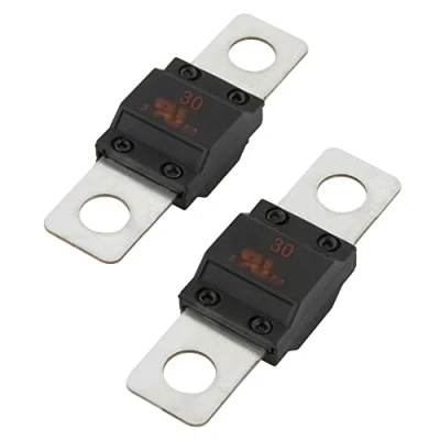 Abbildung von 2 Stück SeKi Midi Schraubsicherung Hochstromsicherung 30A Ampere bis 32V DC KFZ Auto LKW Streifensicherung