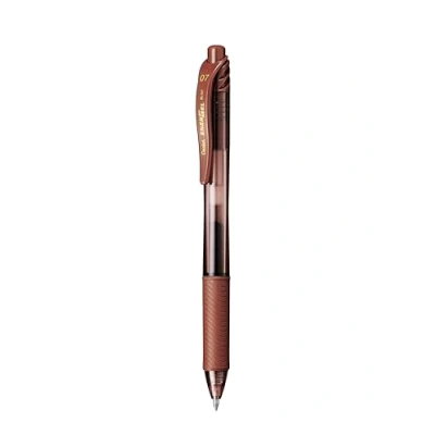 Abbildung von Pentel EnerGel X BL107 EX Gel Tintenroller, braun, 0,7 mm Strichstärke, Druckmechanik, nachfüllbar