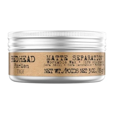 Abbildung von Bed Head For Men by TIGI Matte Separation Styling Haarwachs Professionelles, mit festem Halt Für Männer Haarstyling Produkt Bienenwachs kurzes mittellanges Haar 85 g