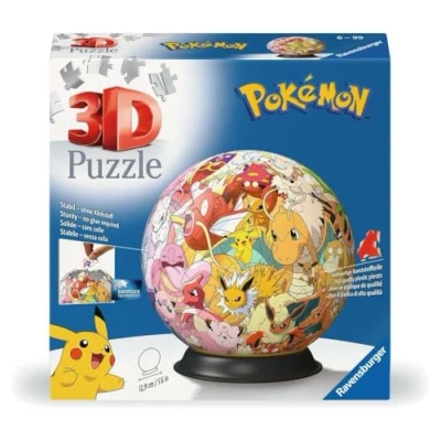 Abbildung von Ravensburger 3D Puzzle 11595 Ball Pokémon Kanto Region Puzzleball aus dreidimensionalen Puzzleteilen für große und kleine Fans ab 6 Jahren