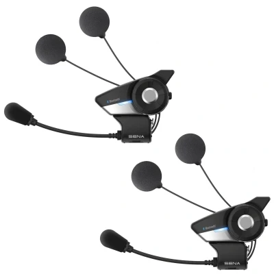 Abbildung von Sena 20S EVO Motorrad Bluetooth Kommunikationssystem mit HD Lautsprechern, Doppelpack, Schwarz, Doppelpack Lautsprechern