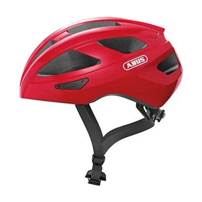 Abbildung von ABUS Rennradhelm Macator sportiver Fahrradhelm für Einsteiger auch Zopfträger/ innen Damen und Herren Rot, Größe S