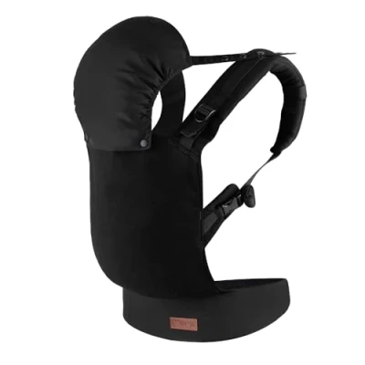 Abbildung von MOMI COLLET Babytrage ab 3. Lebensmonat, für Babys und Kleinkinder bis max. 20 kg Körpergewicht, mit Kapuze einer Köpfchenstütze das Baby, optimale Anpassung 6 Einstellpunkten
