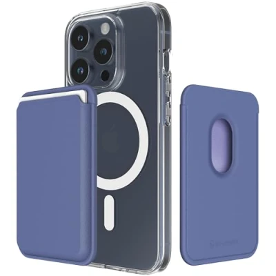 Abbildung von Sinjimoru Magnetic Wallet für Handy, Premium Vegan Leder Telefon Brieftasche MagSafe 3 Karten Halter Kompatibel mit iPhone 16 Plus Pro Max 15 14 13 12 Serie. M Viica Lavendel