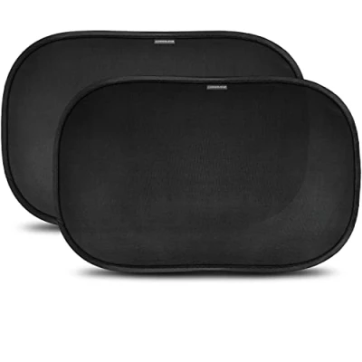 Abbildung von CARAMAZ Sonnenschutz Auto Baby mit UV Schutz Zertifiziert Opti Dark Saugnapf Seitenscheibe Autofenster Kinder Verdunklung 51x31cm, 2 Stück