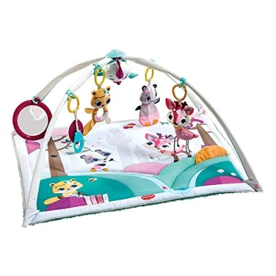Abbildung von Tiny Love Gymini Deluxe, 2 in 1 Spieldecke Baby Musik, 0+ Monate, Vielseitige Spielmatte Baby, 18 Aktivitäten, Musikspielfigur für Unterwegs, Verstellbare Bögen, Princess Tales