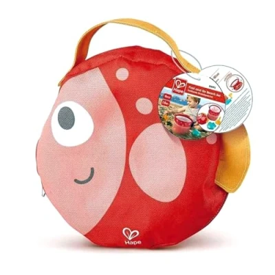Abbildung von Hape Faltbares Strand Spielset mit Eimer, Schaufel und Sandförmchen, Sandspielzeug ab 18 Monaten
