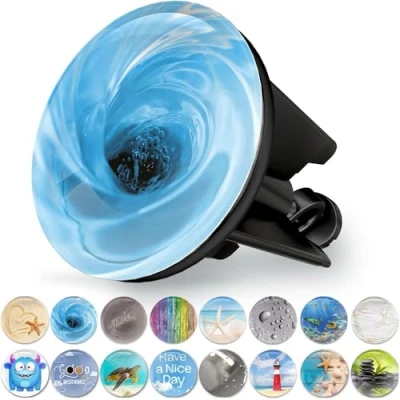 Abbildung von M. ROSENFELD HOME Universal Waschbeckenstöpsel 40mm mit Motivder Strudel Chrom Abflussstopfen aus Messing, Gummi für Waschbecken im Bad und Bidets Excenterstopfen