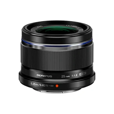 Abbildung von Olympus M.Zuiko Digital 25mm F1.8 Objektiv, lichtstarke Festbrennweite, geeignet für alle MFT Kameras (Olympus OM D &amp; PEN Modelle, Panasonic G Serie), schwarz