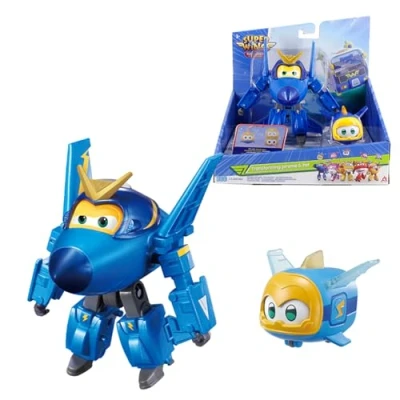 Abbildung von Super Wings Transforming Jerome &amp; Pet, Transformer Roboterfiguren, Spielzeug für Jungen und Mädchen im Alter von 3 4 5 6 7 8