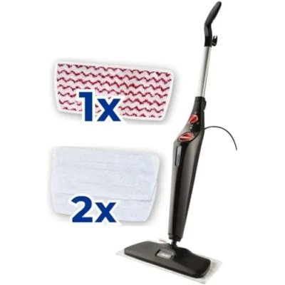 Abbildung von Vileda Steam Plus XXL Dampfreiniger mit PowerPad, hygienische Bodenreinigung von großen Flächen, entfernt bis zu 99,9% der Bakterien und Viren, für alle Böden, Eco Verpackung