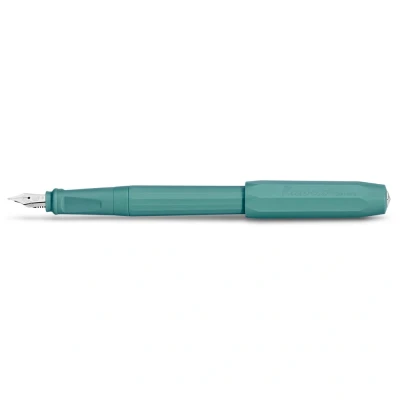 Abbildung von Kaweco PERKEO Füllhalter Breezy Teal I Füllfederhalter für Tintenpatronen Schulfüller in Türkis Anfänger Füller mit ergonomischem Griffstück zum bequemen Schreiben 16 cm Federbreite: F (Fein)
