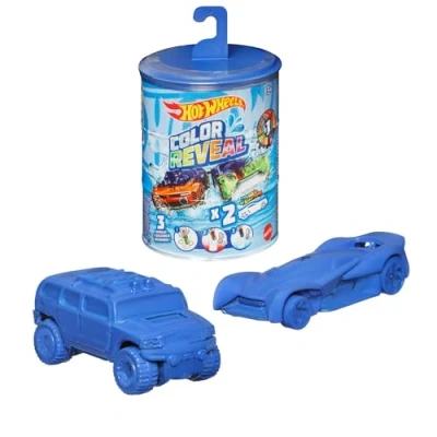 Abbildung von Hot Wheels GYP13 2er Pack Fahrzeuge (Maßstab 1:64), Farbwechseleffekt &amp; Überraschungseffekt, Transformation mit kaltem und heißem Wasser (Verpackung kann variieren)