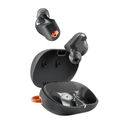 Abbildung von Skullcandy Sesh ANC Active, Kabelloser In Ear Kopfhörer mit Active Noise Canceling, 48 Std. Wasserdicht (IP67), Mikro, Kompatibel iPhone, Android, Bluetooth Geräten True Black/Orange