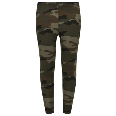 Abbildung von Urban Classics CAMO Leggings Hosen für Kinder, Größe: 122/128, Wood camouflage