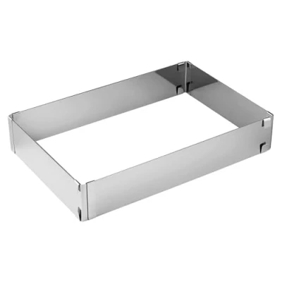 Abbildung von Zenker &quot;Patisserie&quot; Backrahmen ausziehbar Flexibel verstellbarer Tortenrahmen, Edelstahl, Spülmaschinenfest, Made in Germany, Silber