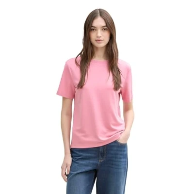 Abbildung von TOM Tailor Denim Modern Fluent Tshirt basic, Damen, Größe: XS, Light dusty pink