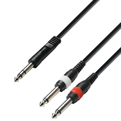 Abbildung von Adam Hall Cables 3 STAR YVPP 0300 Y Kabel REAN 2 x Klinke TS auf TRS m