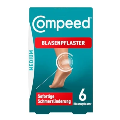 Abbildung von Compeed Blasenpflaster Medium Hydrokolloid Pflaster gegen Blasen an den Fersen, 6er Pack