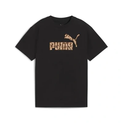 Abbildung von PUMA Mädchen ESS Animal Logo Infill Tee G T Shirts, Black, 140
