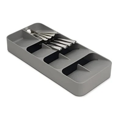 Abbildung von Joseph Drawer Store Großer kompakter Besteckschubladen Organizer, 8 Fächer, für 48 Teile Grau