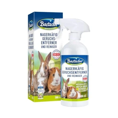 Abbildung von Bactador Enzymreiniger Nagerkäfig Geruchsentferner und Reiniger Spray 500ml Gegen Kot, Urin Tiergerüche Mikrobiologischer Geruchsneutralisierer Porentiefe Reinigung in der Nagerumgebung