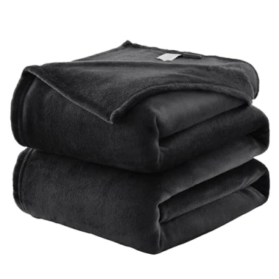 Abbildung von WAVVE Kuscheldecke Flauschig Decke Fleecedecke Sofadecke 230x270 cm Wohndecke Couchdecke, Schwarz Sofa Leicht, Groß Riesig Sofaüberwurf Weich
