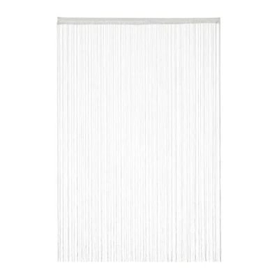 Abbildung von Relaxdays Fadenvorhang weiß, kürzbar, mit Tunneldurchzug, für Türen &amp; Fenster, waschbar, Fadengardine, 145x245 cm, White
