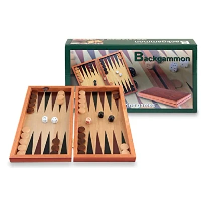 Abbildung von Aquamarine Games SG1019 Backgammon, Natur, 15,5 x 4 28 cm