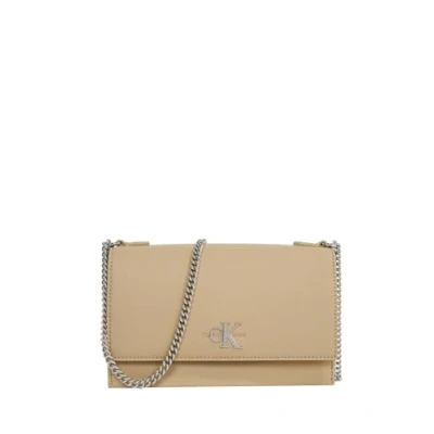 Abbildung von Calvin Klein Jeans Minimal Monogram FLAP Umhängetasche, Damen, Größe: One Size, Crockery