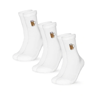 Abbildung von Occulto Damen &amp; Herren Motiv Tennissocken 3er Pack (Modell: Robin), Statement Tennis Socken Oktoberfest 39 42