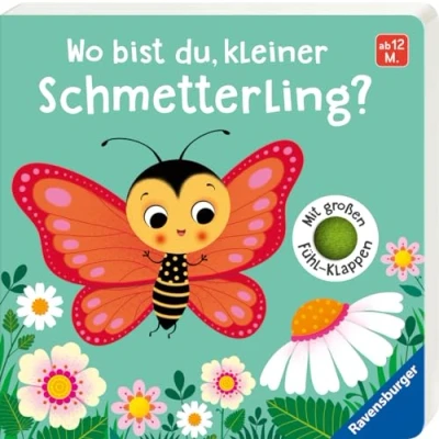 Abbildung von Wo bist du, kleiner Schmetterling?: Mit großen Fühl Klappen