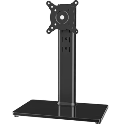 Abbildung von Einzelner LCD Computer Monitorständer, freistehend, für 33 cm bis 81,3 große Bildschirme mit Drehgelenk, höhenverstellbar, drehbar, hält einen (1) Bildschirm zu 35 kg
