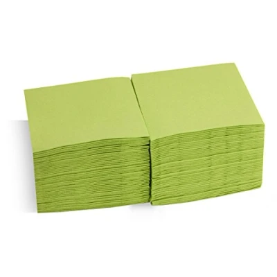 Abbildung von MORIGAMI SER22107612 Coktail Serviette 20x20, 2 lagig, 1/4 Falz, 100 Servietten, Kiwi Spitze