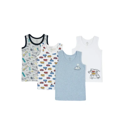 Abbildung von Chicco 4 PACK Unterhemd/shirt für Kinder, Größe: 116, Multicolored