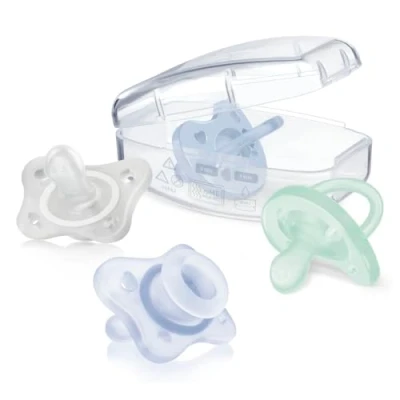 Abbildung von Chicco PhysioForma Schnuller, mitwachsendes Schnuller Set von 0 6 Monaten für Jungen, mit 4 Schnullern, 2 Monate und Monate, weiches Material