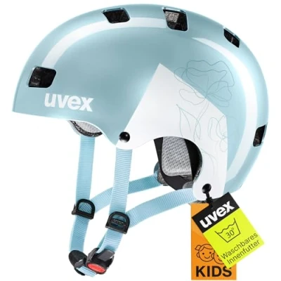 Abbildung von uvex kid 3 robuster Fahrradhelm für Kinder individuelle Größenanpassung optimierte Belüftung wolkenweiß 55 58 cm