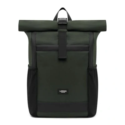 Abbildung von LARKSON Rolltop Rucksack Damen Groß Grün No 2 Daypack für Schule, Uni, Fahrrad 16 Zoll Laptop Fach Arbeit Nachhaltig Anti Diebstahl Wasserabweisend