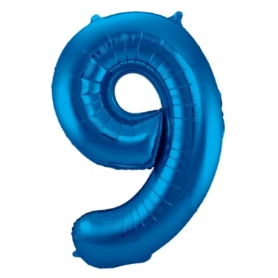 Abbildung von Folat 631495 Folienballon Zahl 9 blau ca. 86 cm