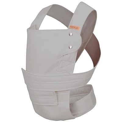 Abbildung von marsupi Babytrage und Neugeborenen Trage, leichte kompakte mit stabilem Klettverschluss System (S/M, Breeze/lightgrey)