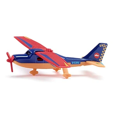 Abbildung von siku 1101, Sportflugzeug, Metall/Kunststoff, Multicolor, Drehbarer Propeller, Einklappbare Flügel