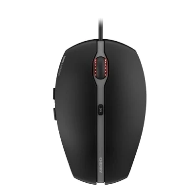Abbildung von CHERRY GENTIX 4K, Kabelgebundene Maus, Ideal für Nutzung mit Ultra HD Monitoren, 6 Tasten, bis zu 3600 dpi, Symmetrisches Design, 1,8 m langes Kabel, Schwarz