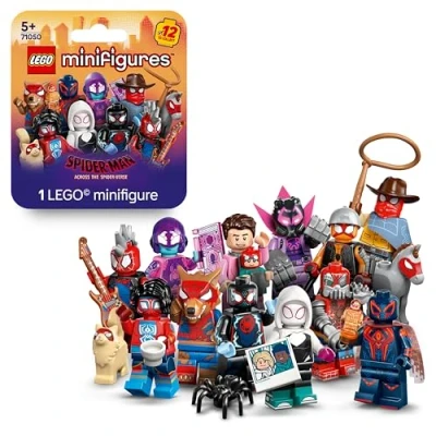 Abbildung von LEGO Minifigures Spider Man: Across The Verse 1 von 12 Spielzeugen mit Zubehör Miles Morales &amp; Gwen Stacy Figuren Geschenk für Jungen und Mädchen ab 5 Jahren Überraschungsbox 71050
