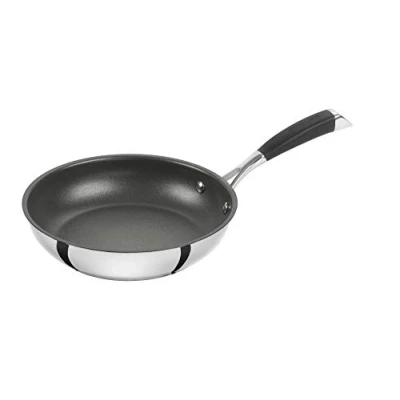 Abbildung von CORNELIA POLETTO BY ZWILLING Bratpfanne, 28 cm, mit 4 lagiger Antihaftbeschichtung Diamantpartikeln, 18/10 Edelstahl, für alle Herdarten inkl. Induktion, Silber schwarz