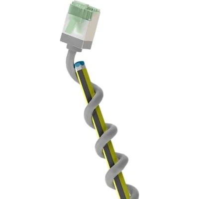 Abbildung von goobay 74349 CAT 8.1 Patchkabel slim/Ultraflexibles RJ45 Netzwerkkabel U/FTP CU, OFC/Dünnes Ethernet LAN Kabel mit kurzen Steckern / 40 Gbit/s, 2000 MHz LSZH, Knickschutz/grau 5m
