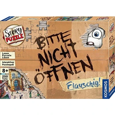Abbildung von KOSMOS 682576 Story Puzzle: Bitte Nicht öffnen Flauschig! 200 Teile, Puzzle und Rätselspaß zur beliebten Buchreihe, inkl. Abenteuer Kurzgeschichte, für Kinder ab 8 Jahren, Geburtstagsgeschenk