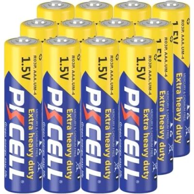 Abbildung von AAA 1,5V Hochleistungsbatterien Zink Kohle für Fernbedienungen,Telefonfix,Spielzeug,12 Stück,PKCELL