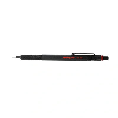 Abbildung von rOtring 600 Druckbleistift 0,7 mm schwarz Ergonomisches Vollmetallgehäuse