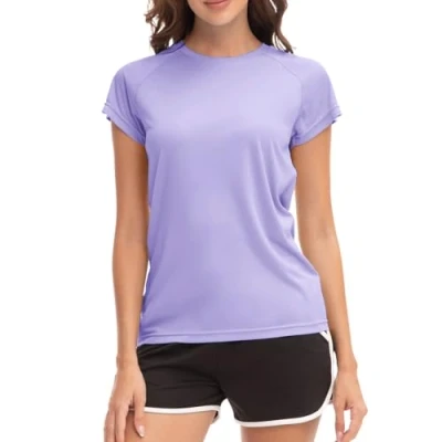 Abbildung von MEETWEE Damen Surf Shirt Rash Guard UV Shirts Schwimmen Tankini UPF 50+ Kurzarm Badeshirt Bademode