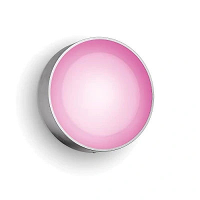 Abbildung von Philips Hue White &amp; Color Ambiance Daylo Wandleuchte für den Aussenbereich silber 950lm, dimmbar, bis zu 16 Mio. Farben, steuerbar via App, kompatibel mit Amazon Alexa (Echo, Echo Dot)